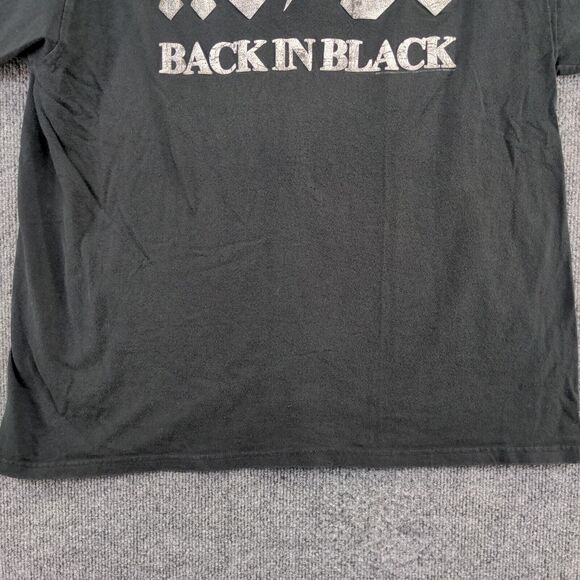 ACDC Rockware Womens Back in Black T-Shirt Black Size XL Short Sleeve Cotton - Picture 5 of 12